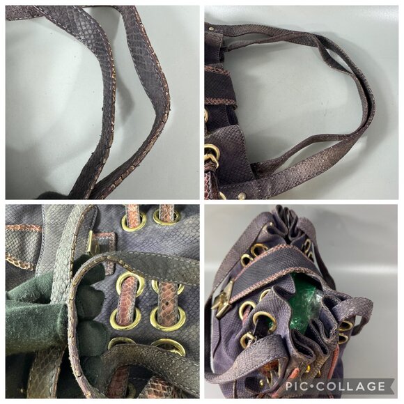 Authentic Vintage Jmmy Choo Ramona Embossed Snake Skin Purse - Picture 9 of 14